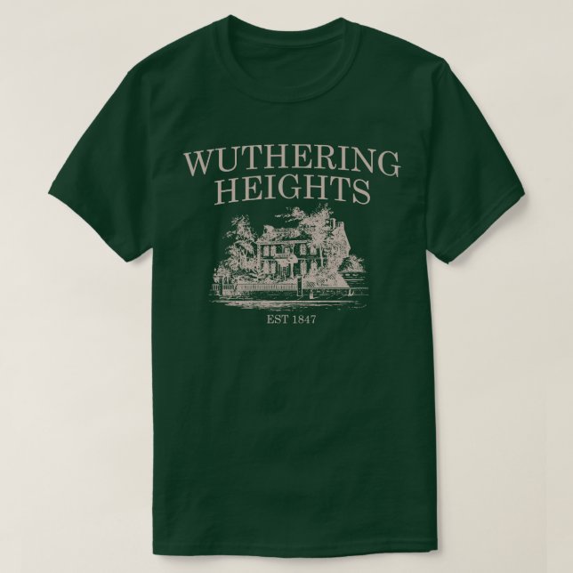 Camiseta Wuthering Heathcliff favorita irmã Bronte (Frente do Design)