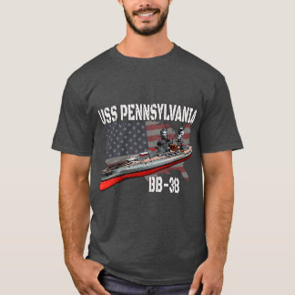 Camiseta WW2 Battleship USS Pennsylvania BB38 Warship Veter