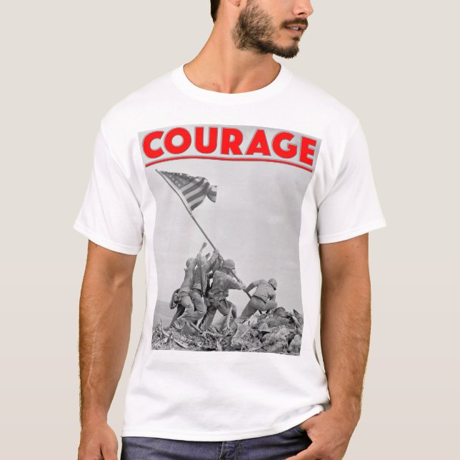 Camiseta WW2 COURAGE - Batalha de Iwo Jima (Frente)