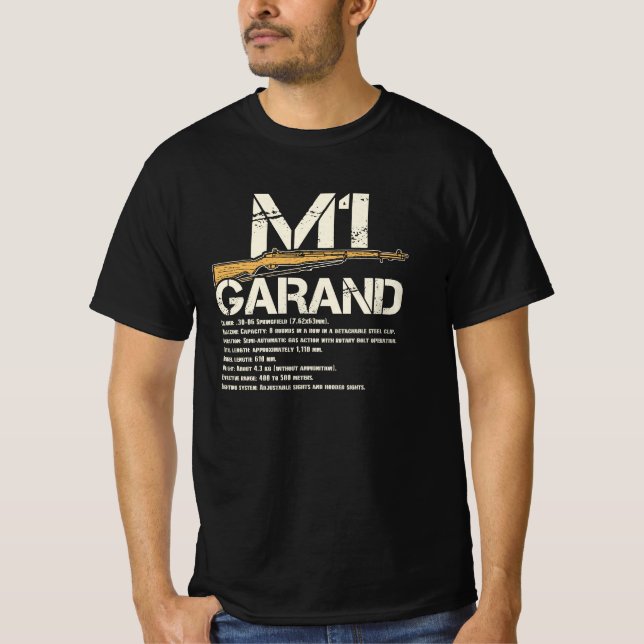 Camiseta WW2 M1 Garand Weapon Specs (Frente)