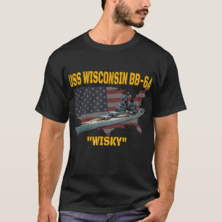 Camiseta WW2 Ship & Korea War Battleship USS Wisconsin BB-