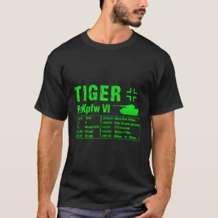 Camiseta Ww2 Tigre Alemão I Fortes Fatos Técnicos De Tanque