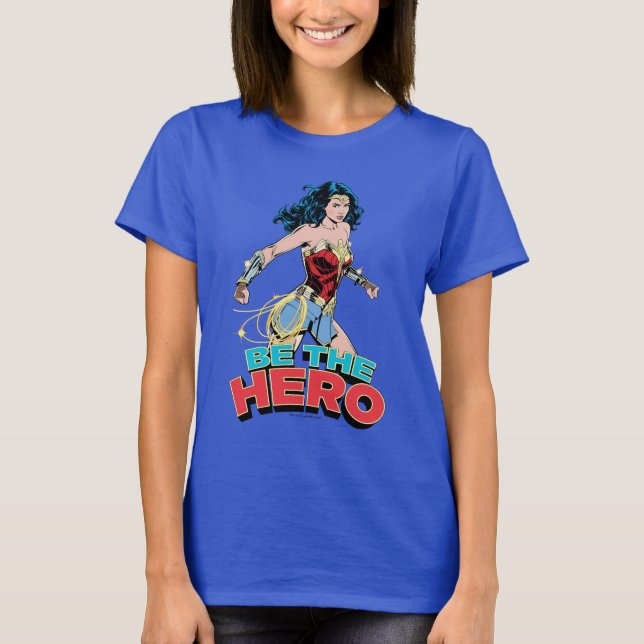 Camiseta WW84 | Be The Hero Wonder Woman Retro Comic Art (Frente)