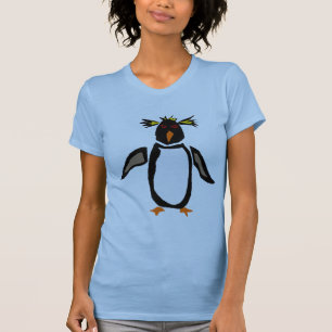 Camiseta WW- Engraçado Rockhopper Penguin Arte Primitiva