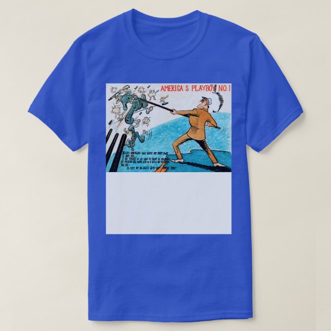 Camiseta WWII Américas Playboy FDR (Frente do Design)