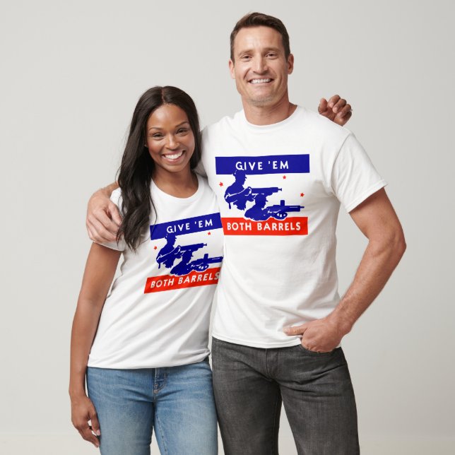 Camiseta WWII dá-lhes os dois barris (Unissex)
