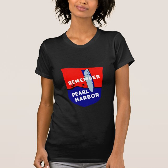 Camiseta WWII recordam o Pearl Harbor (Frente)