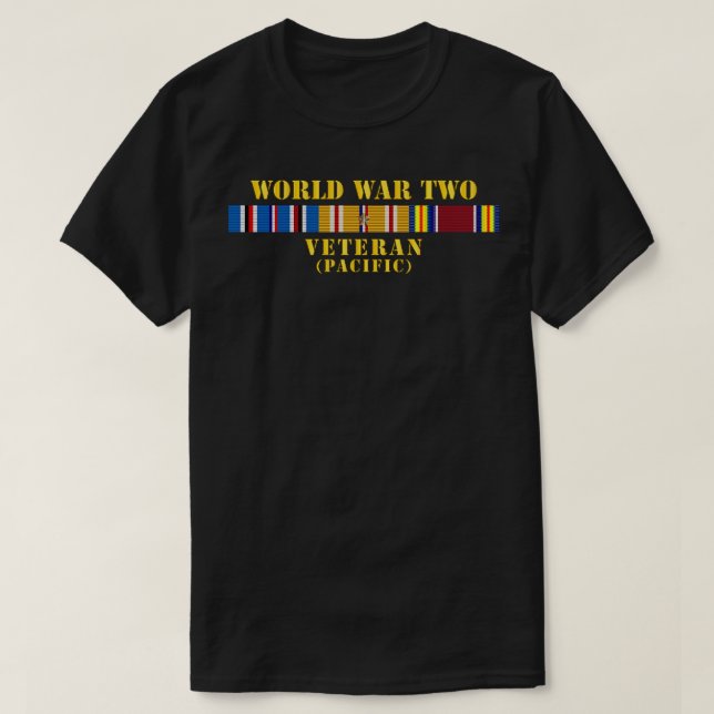 Camiseta WWII Veteran w PAC SVC (Frente do Design)