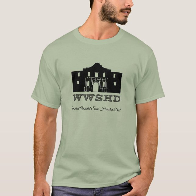 Camiseta WWSHD - O que Sam Houston faria (Frente)