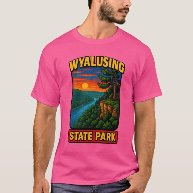 Camiseta Wyalusing State Park Wisconsin Sunset Overlook Mis (Frente)