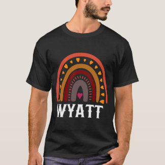 Camiseta Wyatt Colorful Arco-Íris homem ideia do nome do be