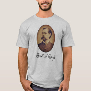 Camiseta Wyatt Earp Retrato e Assinatura