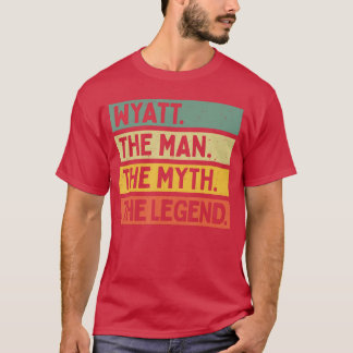 Camiseta Wyatthe Manhe Mythhe Lenda Engraçado Personalizado