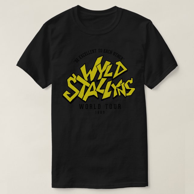 Camiseta Wyld Stallyns World Tour 1989 (Frente do Design)