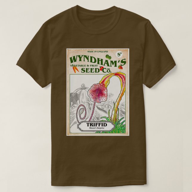 Camiseta Wyndhams Triffid Seeds inspirado no Dia do  (Frente do Design)