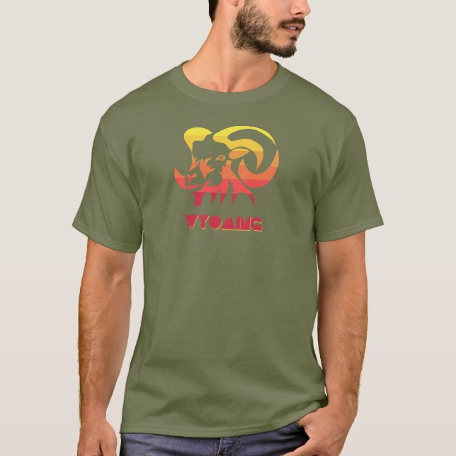 Camiseta Wyoming Bighorn Sheep (Frente)