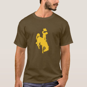 Camiseta Wyoming Cowboy Andando Um Cavalo De Balança