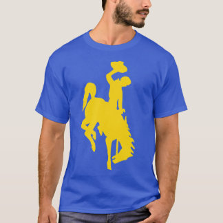 Camiseta Wyoming Cowboy Andando um cavalo de caça