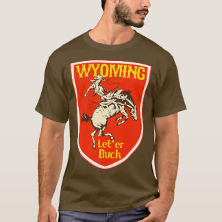 Camiseta Wyoming Cowboy Leter Buck