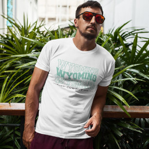 Camiseta Wyoming cowboy moderno e elegante