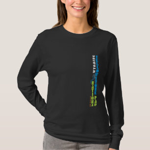 Camiseta Wyoming, Estados Unidos, caminhando na Nature, vir