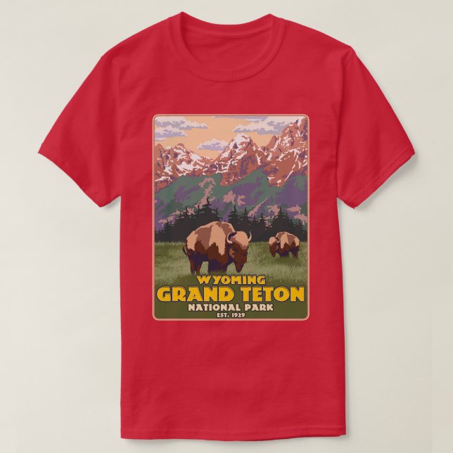 Camiseta Wyoming Grand Teton National Park (Frente do Design)