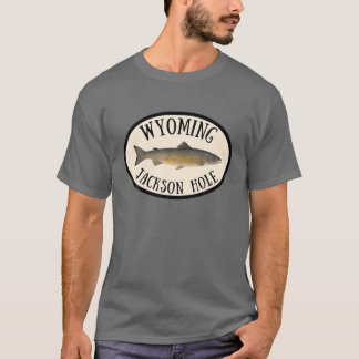 Camiseta Wyoming Jackson Hole Trout Voa Para Fora
