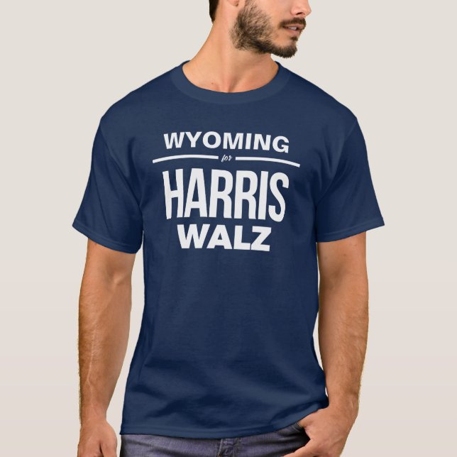 Camiseta Wyoming para Harris Walz (Frente)