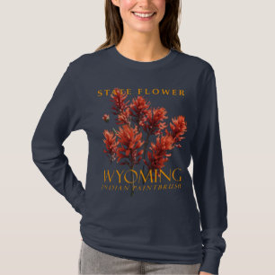 Camiseta Wyoming Território Flor O Pincel Do Deserto
