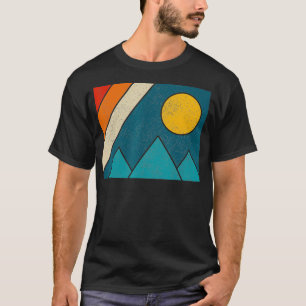 Camiseta Wyoming Vintage State Map Mounts Caminhando pela N