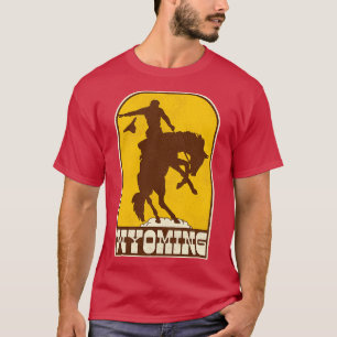 Camiseta Wyoming Vintage Western Cowboy Rodeo Viagem Souven