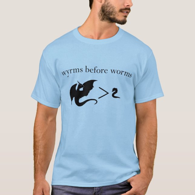 Camiseta Wyrms antes do t-shirt dos homens dos sem-fins (Frente)