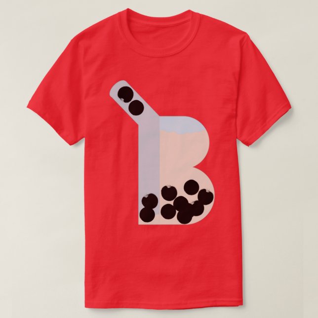 Camiseta x27Bx27 para Boba Milk Tea (Frente do Design)