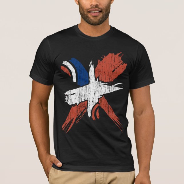 Camiseta X abstrato (vintage) (Frente)