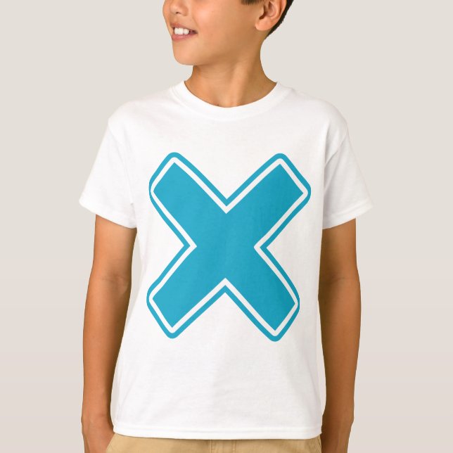 Camiseta X azul (Frente)