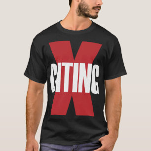 Camiseta X Citando Estimulante Vermelho Branco - Letra Orig