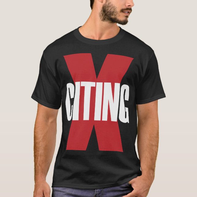 Camiseta X Citando Estimulante Vermelho Branco - Letra Orig (Frente)