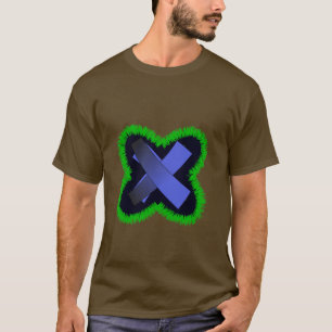 Camiseta X Geométrico Roxo