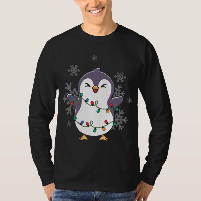 Camiseta X-mas Lights Guitar Ugly Christmas Sweater Family (Frente)