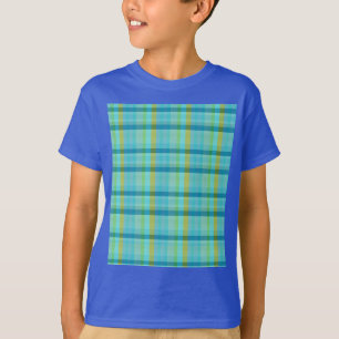 Camiseta Xadrez azul por Shirley Taylor