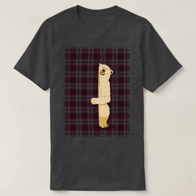 Camiseta Xadrez Bear Lumberjack Osos (Frente do Design)