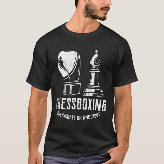 Camiseta Xadrez Boxing I Chess Player Boxer (Frente)