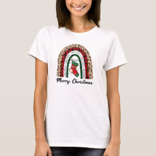 Camiseta Xadrez Buffalo e Impressão Leopardo - Arco-Íris
