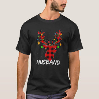 Camiseta Xadrez Buffalo Matando Reindeer Marido Natal
