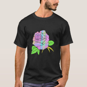 Camiseta Xadrez Clássica Pastel Cor-de-rosa Amarelo Claro A