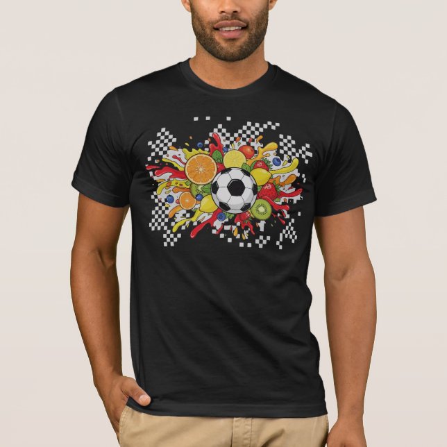 Camiseta Xadrez Colorido de Futebol (Frente)