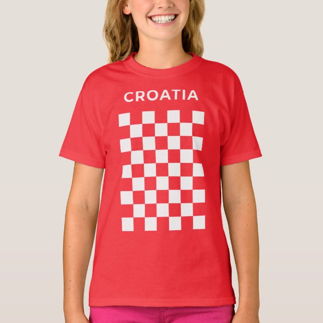 Camiseta Xadrez Croata Branco (Frente)