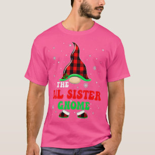 Camiseta Xadrez Da Família Buffalo Da Irmã Lil Gnomo