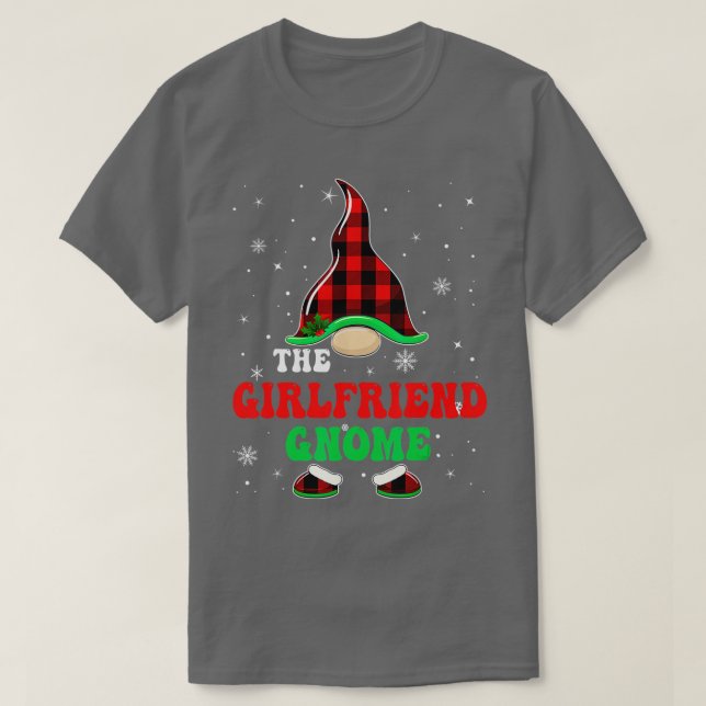 Camiseta Xadrez Da Família Que Combina Buffalo A Gnomo Namo (Frente do Design)