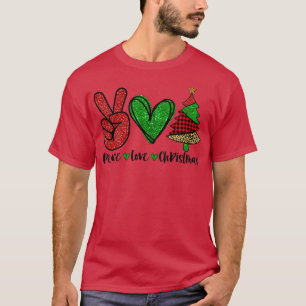 Camiseta Xadrez da Paz Chrismtas Sinal de Paz Chris